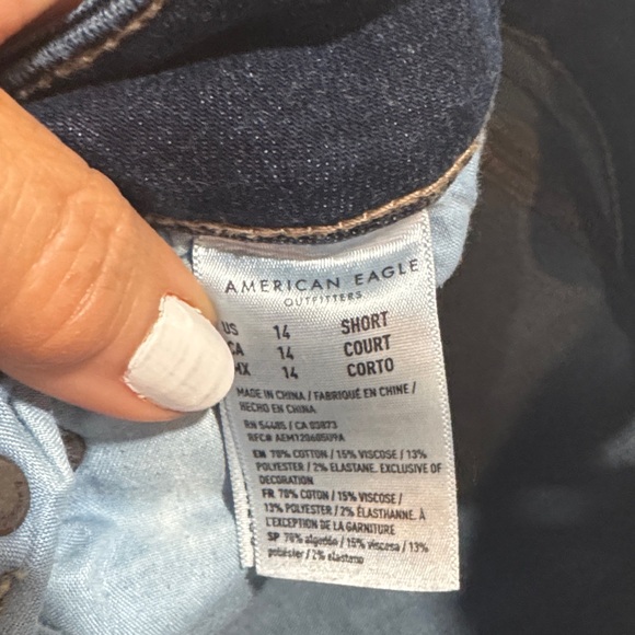American Eagle Outfitters Dark Indigo Flare Jeans - Picture 2 of 3